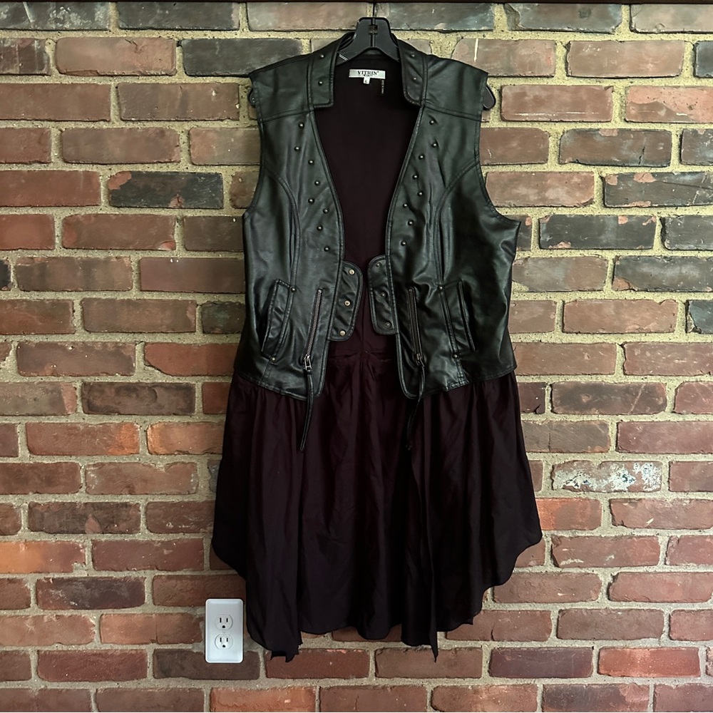 VITRIN faux leather tunic vest size X-large